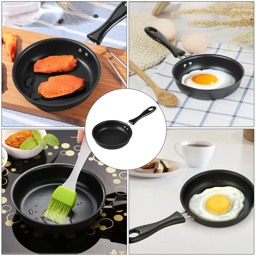 

2Pcs Mini Egg Cooking Non stick Egg Frying Pan Iron Restaurant Home Use Multipurpose Omelette Pan Even Heat Fast