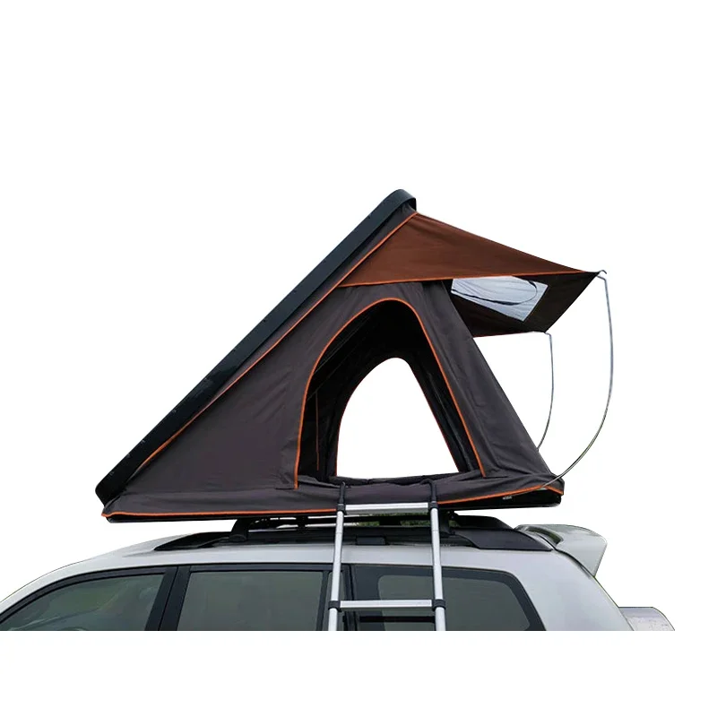 2024 New Off-Road Aluminium Shell Roof Top Tent Single Layer 2 Person Car Truck Camping Hard Triangular Outdoor Auto Tent