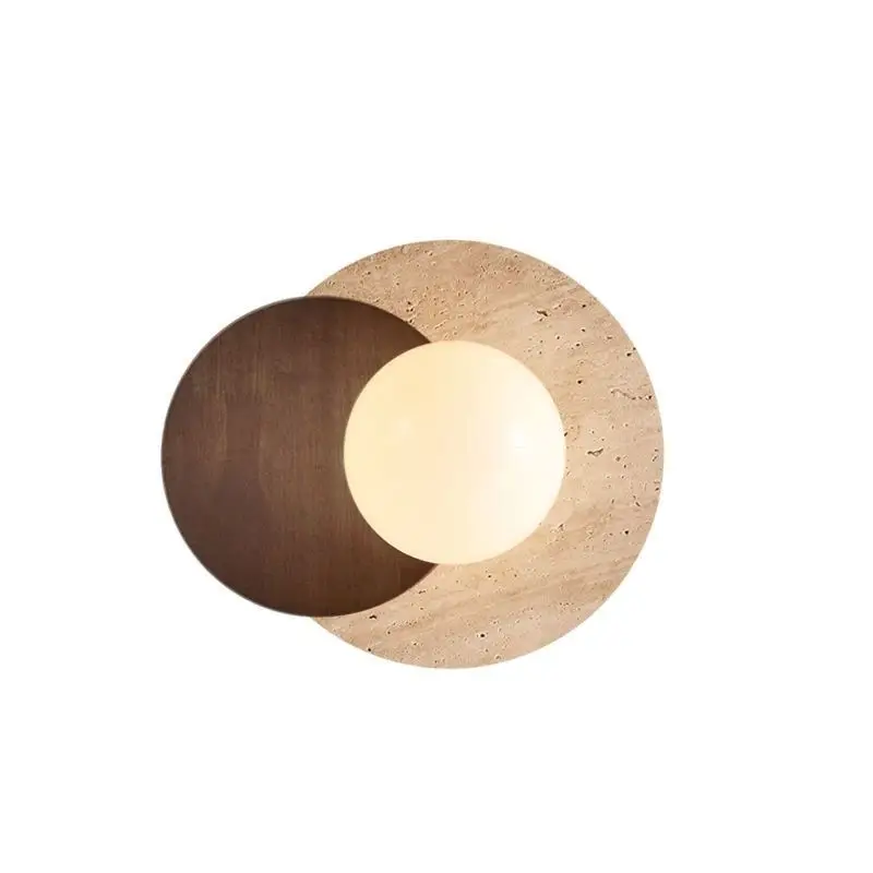 

Nordic bedroom bedside wall lamp creamy light luxury antique style living room background wall aisle entrance lamp