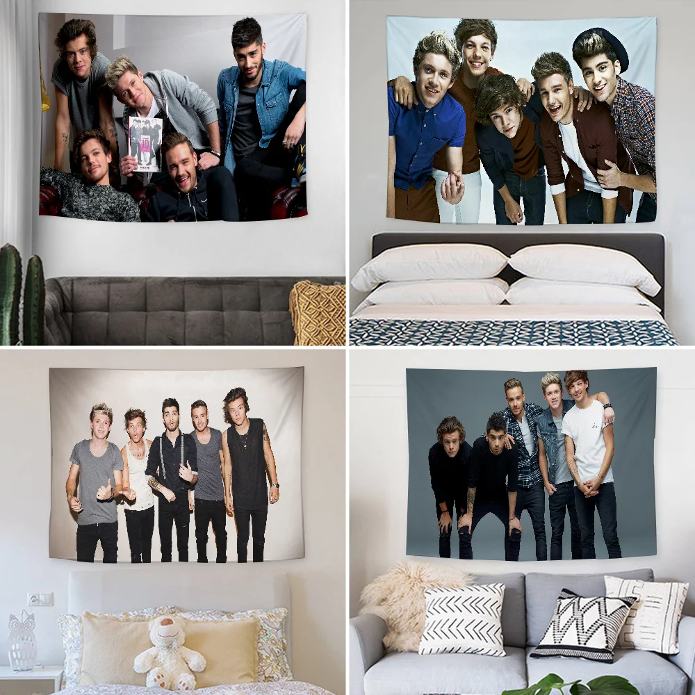 

O-one Band Directions Music Tapestry Decoration party Background Hanging Cloth Bedroom Tapestry Room Decor Aesthetic