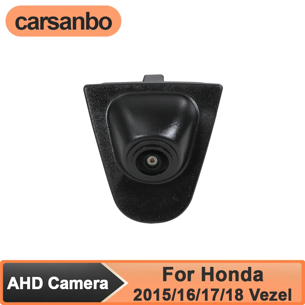 

Carsanbo 150° Fisheye Lens AHD 1080P Car Vehicle Front View Camera for Honda 2015/2016/2017/2018 Vezel Night Vision Waterproof