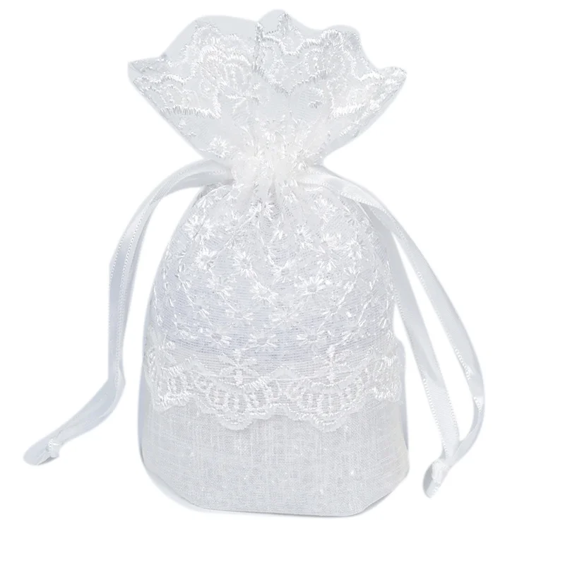 Pouch Lace Organza Yarn Packaging Gift Bags 10x14cm  Ring Jewelry Bracelet Necklace Candy Wedding Party Storage Bag