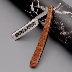 Barber Manual Shaving Razor Men Folding Straight Edge Beard Cutter Barbershop Shavette Trimming Whisker Styling Tools Supplies 