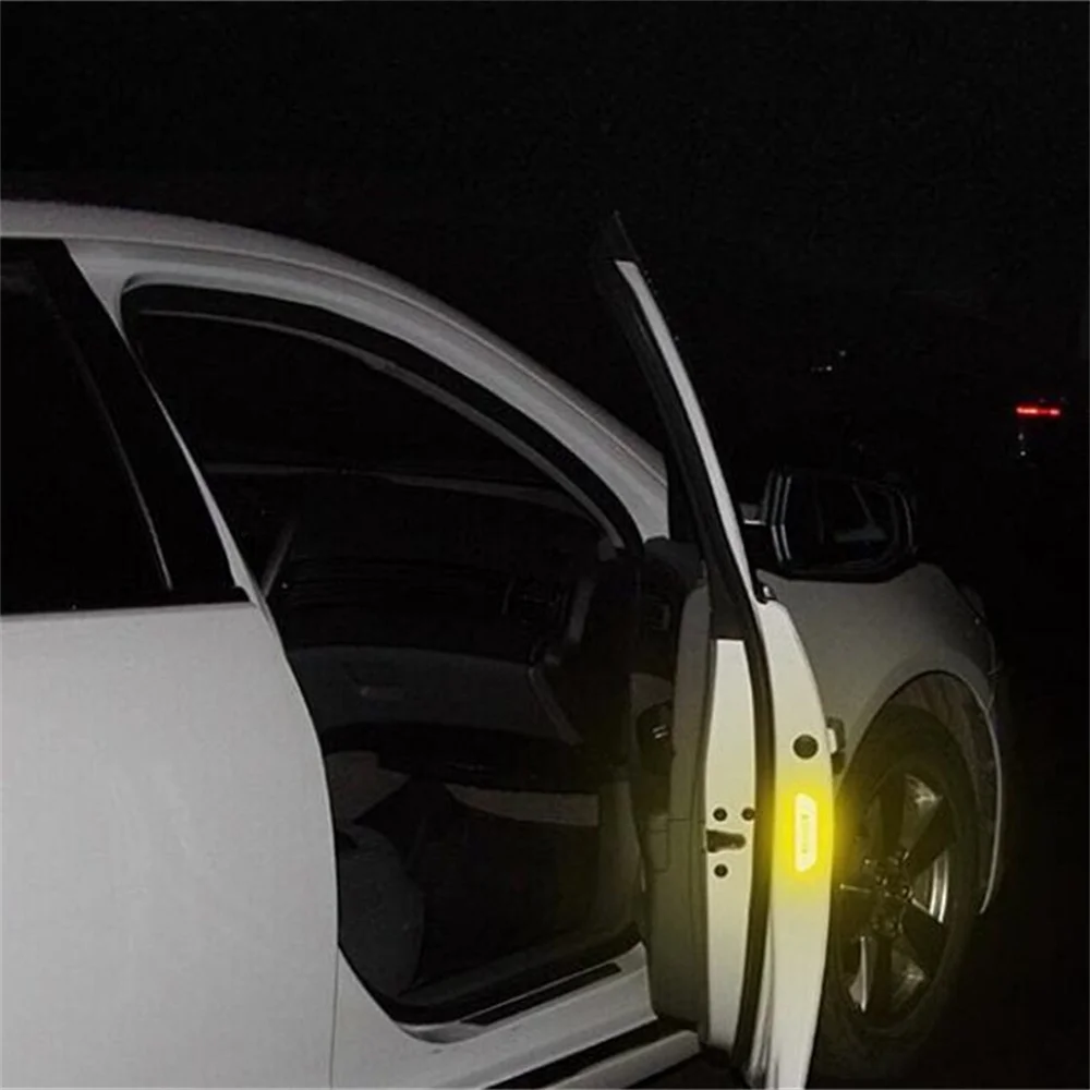 Reflective Car Door Sticker Safety Opening Warning Reflector Tape Decal Auto Car Accessories Exterior Interior Reflector Sticker