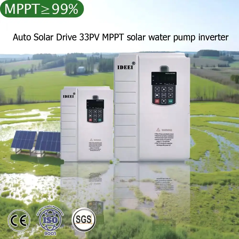 33PV Solar Pump Drive System 22kw 30kw 37kw 45KW 3 Phase Solar Vfd Inverter 380v for Agricultural Irrigation and Water Supply