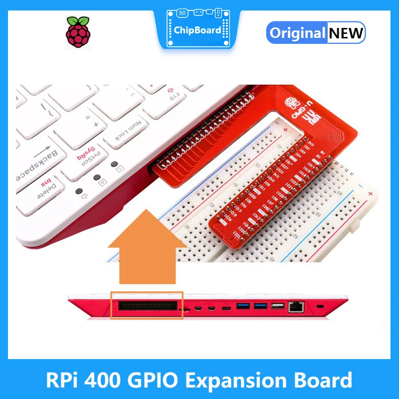 Carte d'extension Raspberry Pi 400 GPIO, ligne de connexion GPIO, en forme de U