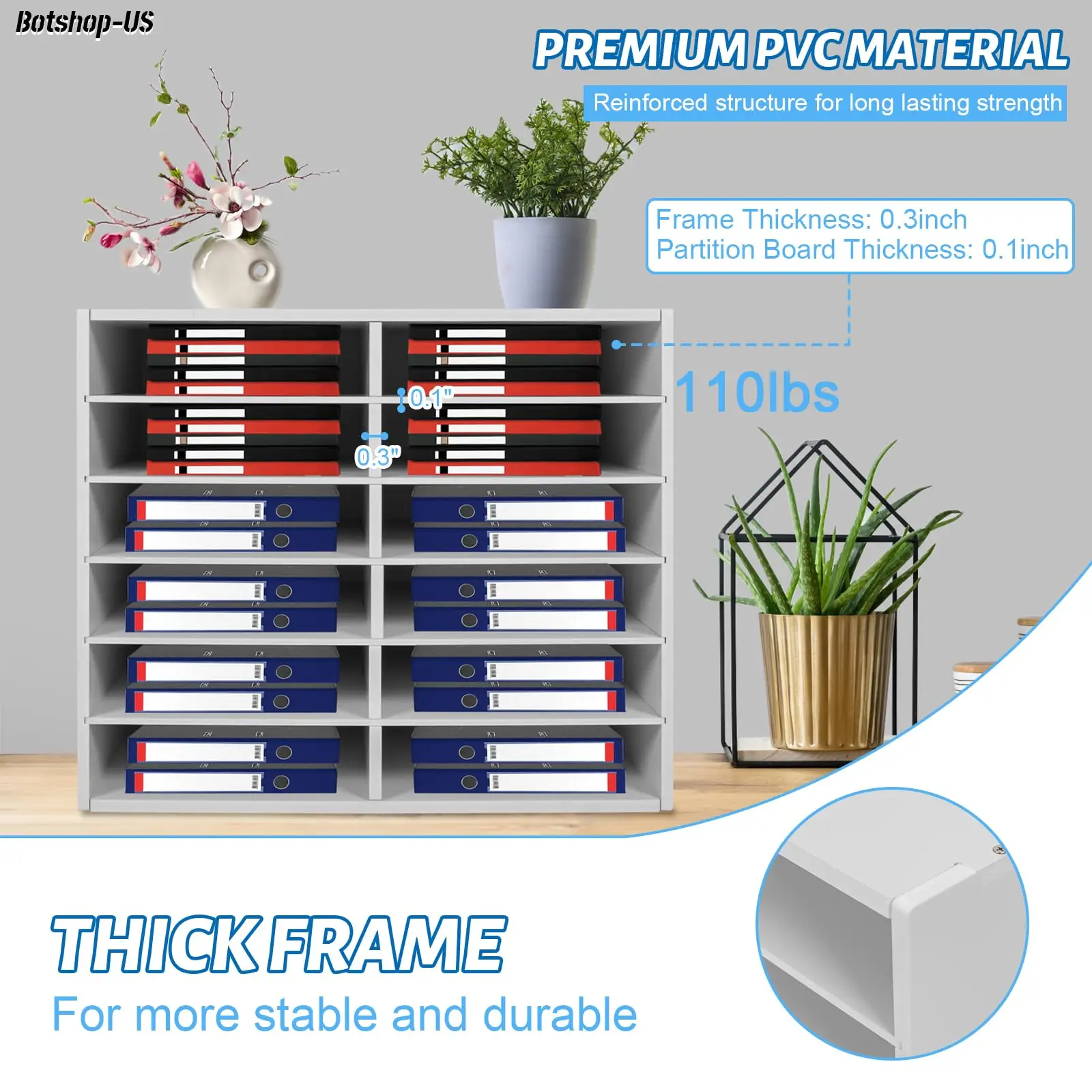 Gdrasuya10 منظم الأدب المكتبي مكتب فارز الملفات مركز البريد حامل المجلات خزانة ورقية مع أرفف قابلة للتعديل ماي