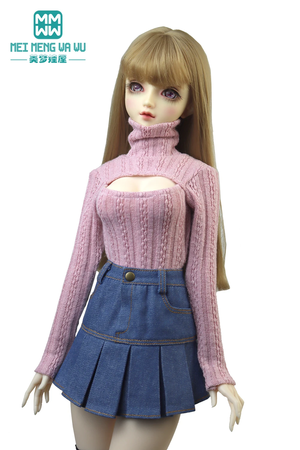 Clothes for doll High neck open sweater fits 58-60cm 1/3 BJD DD SD DDL Spherical joint doll gift for girls