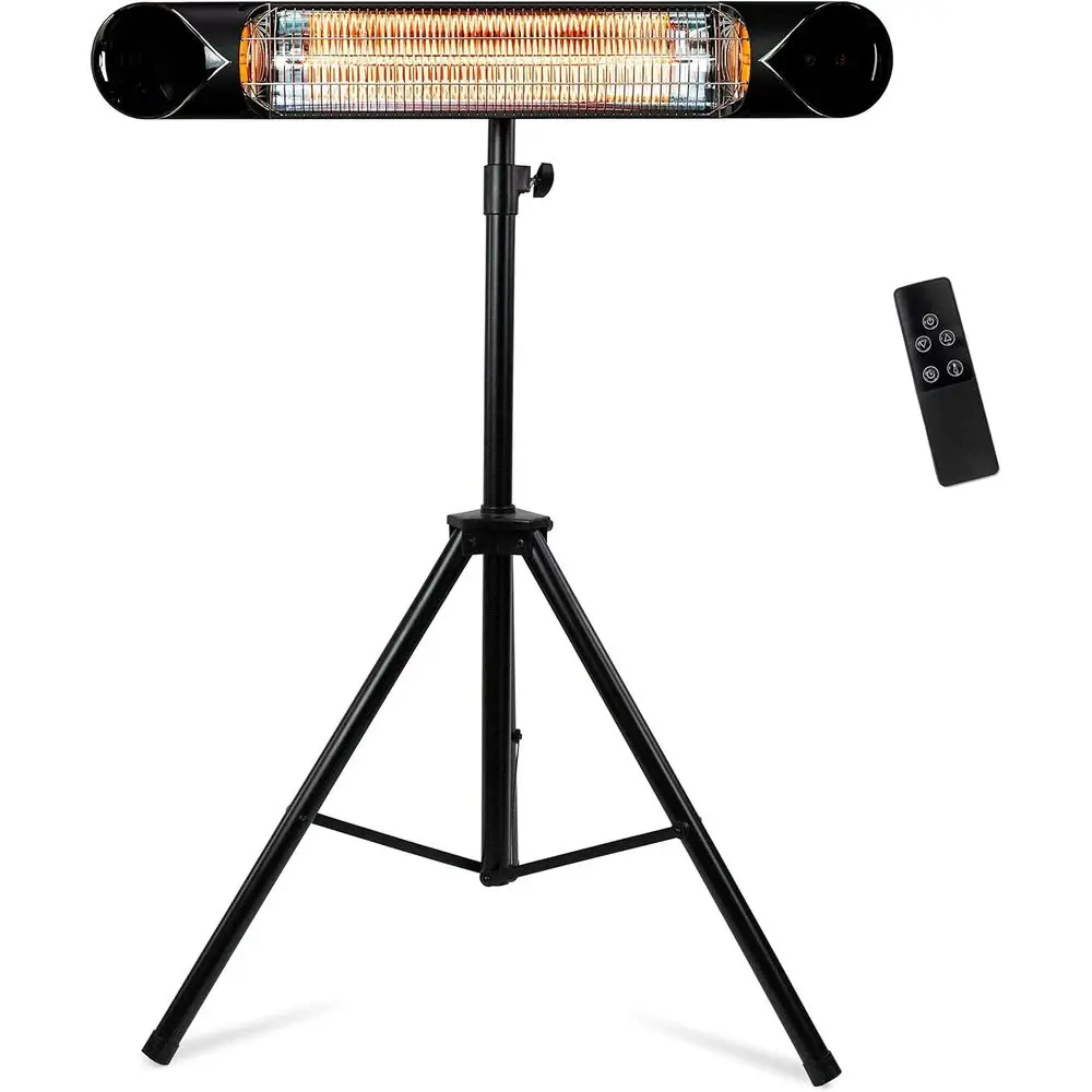 

Portable Infrared Electric Patio Heater - 1500W Indoor/Outdoor Use with Stand or Wall/Ceiling Mount Option