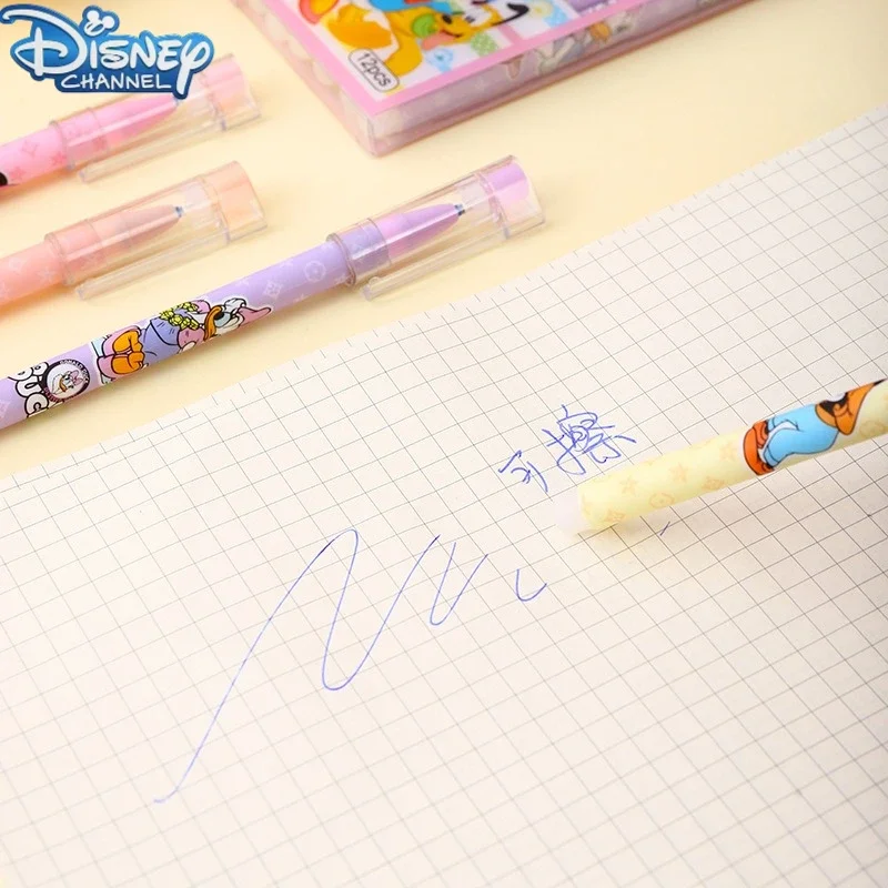 Pena gel lurus berbentuk kartun keluarga Disney Mickey lucu dan memiliki tingkat penampilan yang tinggi