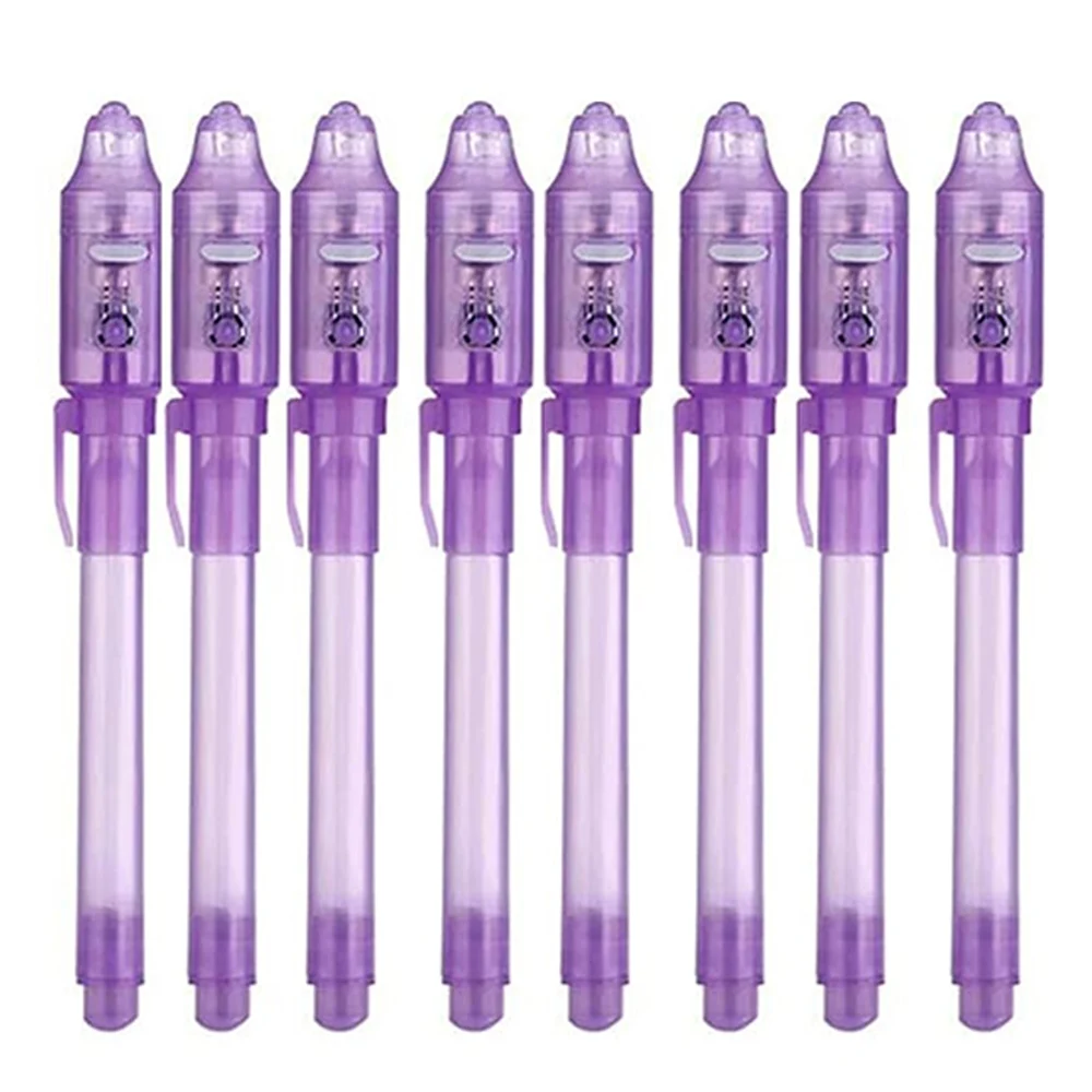 4-12 Stuks Onzichtbare Inkt Pen Spy Pen Met Uv Licht Magic Marker Voor Geheime Bericht Schatkist prijzen Kids Party Gunsten Speelgoed Gift