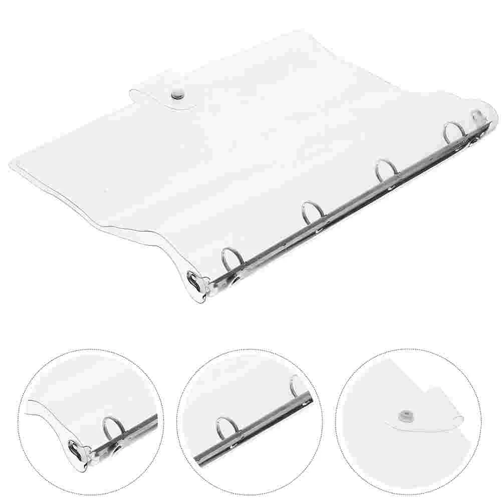 

2 Pcs Cash Binder Note Pads Notebook Shell Transparent Plastic Scrapbook Office