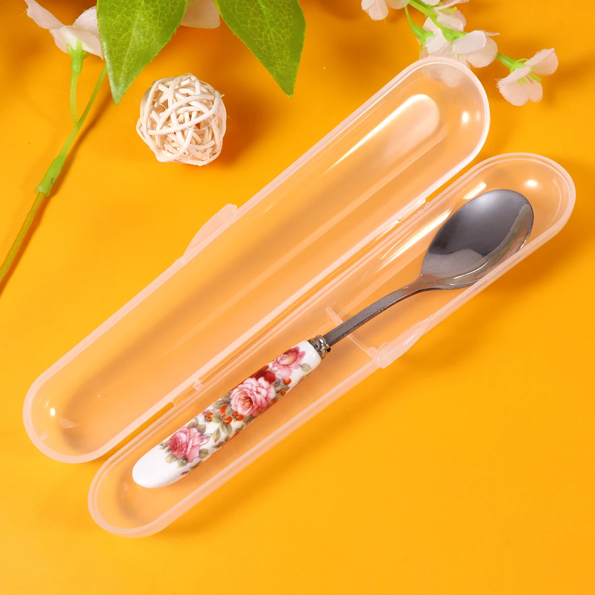 

5pcs Baby Spoon Storage Box Pp Plastic Container Lightweight Travel Case For Kids Cutlery Organizer Portable Spoon Holder For