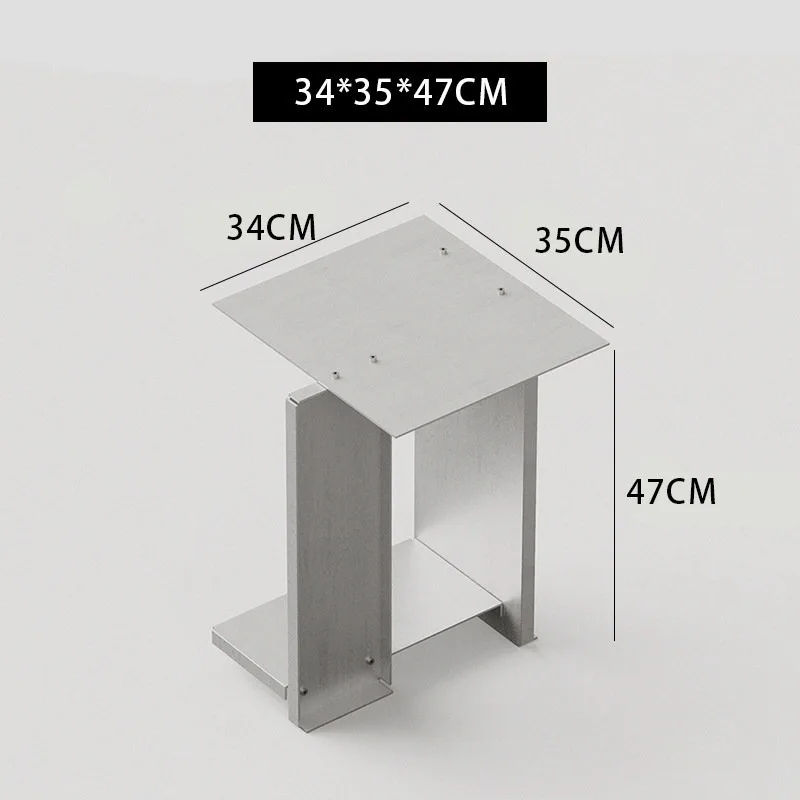 Side few stainless steel corner few small apartment bedroom bedside table designer creative shelf