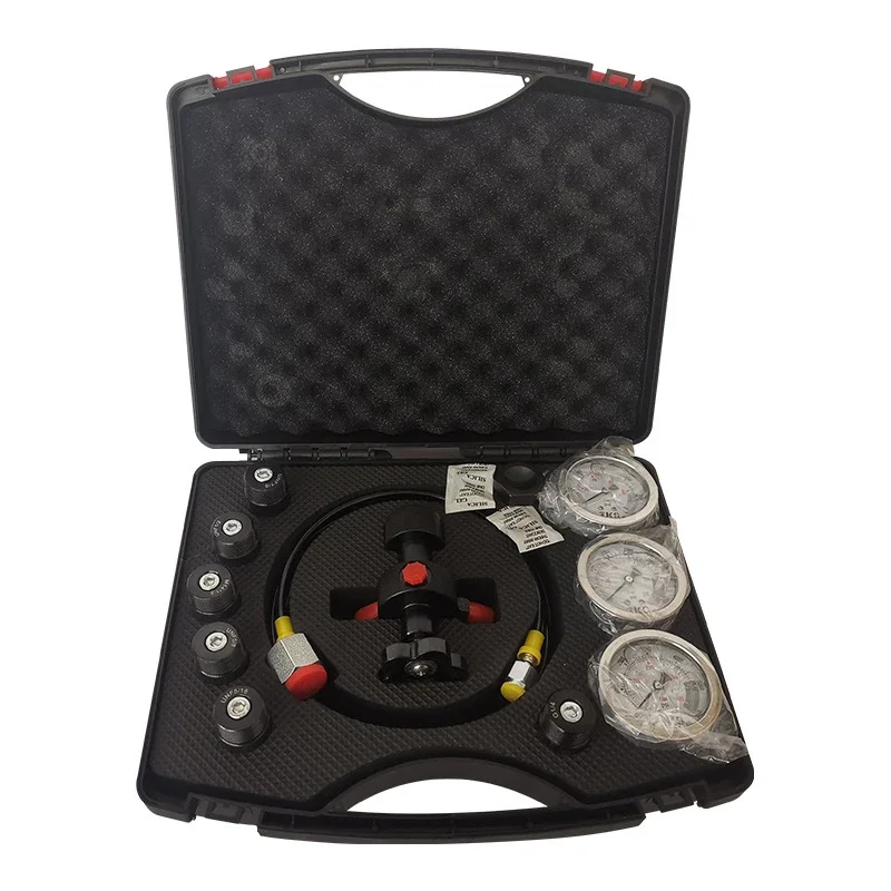 7 IN 1 Hydraulic Accumulator Cylinder Nitrogen Gas Charging Kit and Pressure Test Kit Nitrogen Charging Tool Accumulator