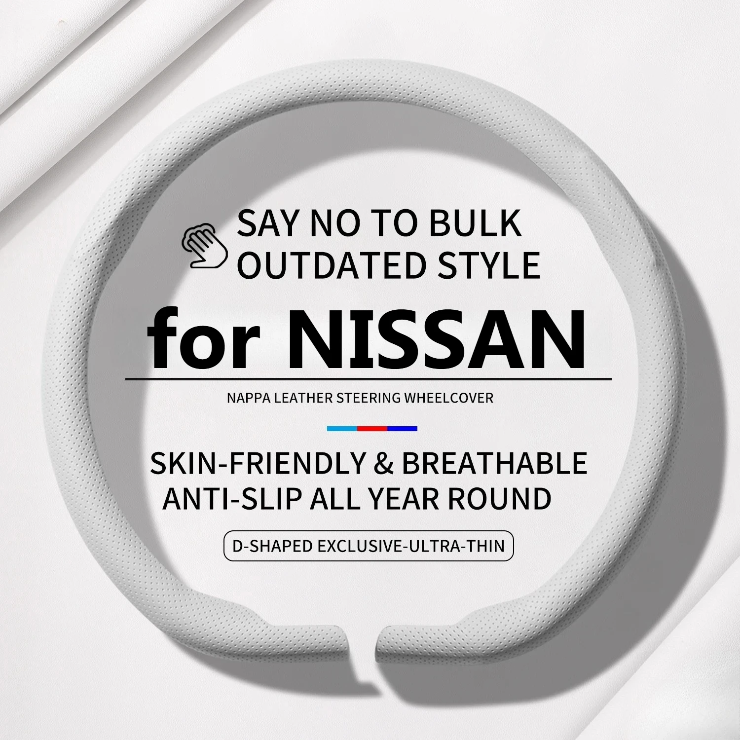 2026 All Season Anti-Slip Breathable Steering Wheel Cover for NISSAN Rogue Select X-Trail Qashqai Altima Juke Accessories