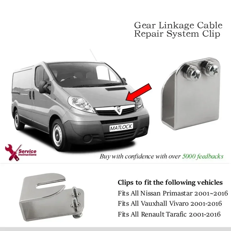 Gear Linkage Cable Repair System Clip For Vauxhall Vivaro Van Renault Nissan Primastar Gear Cable Repair Clip