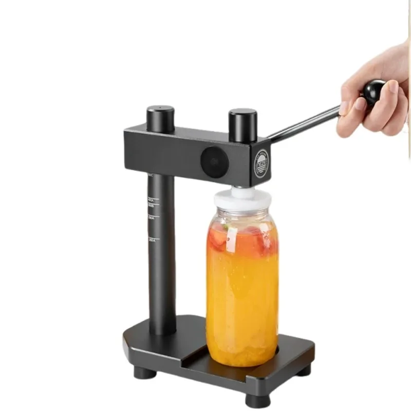 Sellador de botellas comercial, máquina Manual de sellado de latas, envasador de refrescos y alimentos para mascotas, latas desechables con botella de 100 Uds.