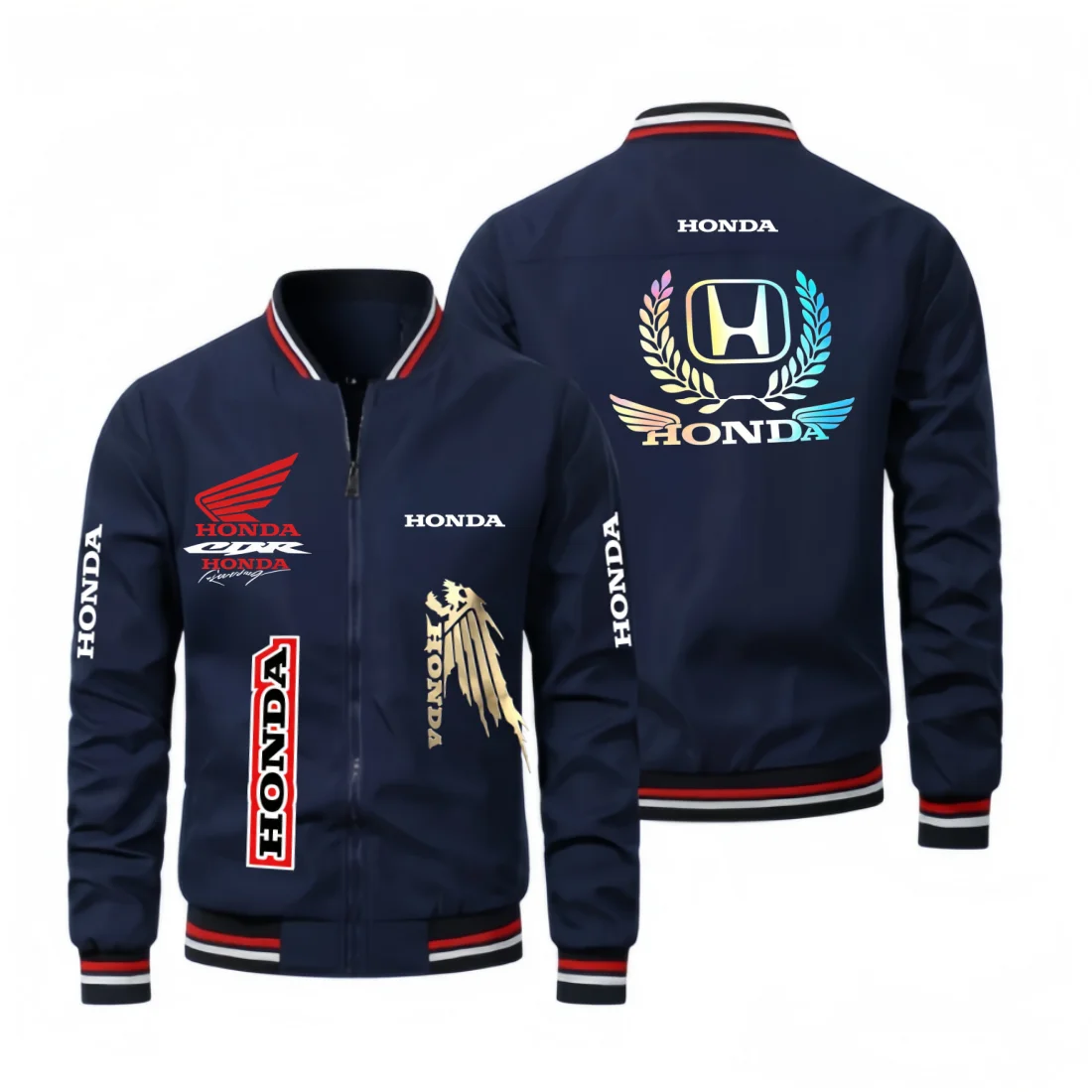 

Honda HRC Logo Embroidered Baseball Jacket For Both Men And Women, Motorcycle Style Pilot Jacket For Couples, Versatile Jacket