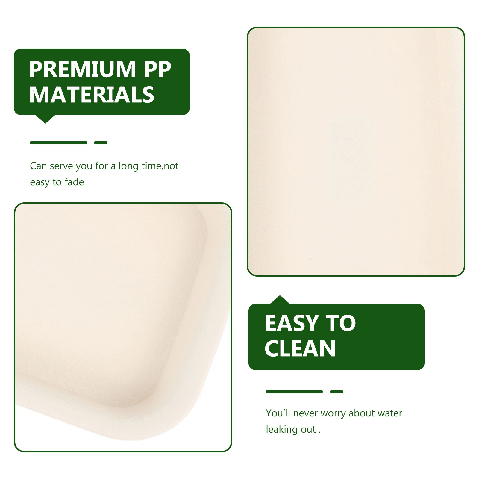 

6pcs Plastic Flower Trays Durable Pp Leak Proof Plant Tray For Garden Indoor Outdoor Use Planter Pot Tray Flower Pot Holder