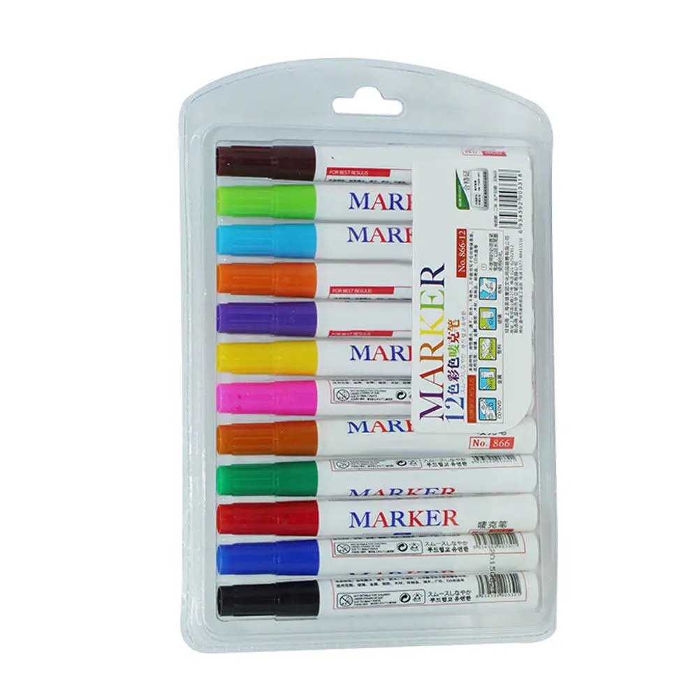 

Набор из 12 масляных маркеров для рисования, скетчинга, живописи, письма, иллюстраций – идеальный подарок для взрослых и творческих людей