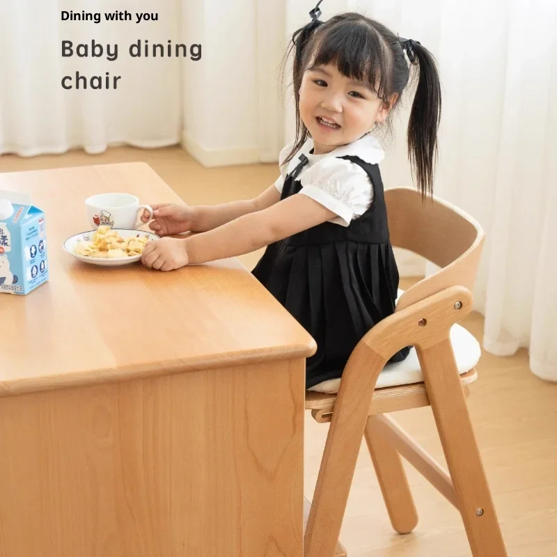 كرسي أطفال قابل للتعديل ارتفاع خشب الزان تزايد مكتب الدراسة كرسي مقعد الطفل مريح مسند الظهر كرسي الطعام طفل الأطفال