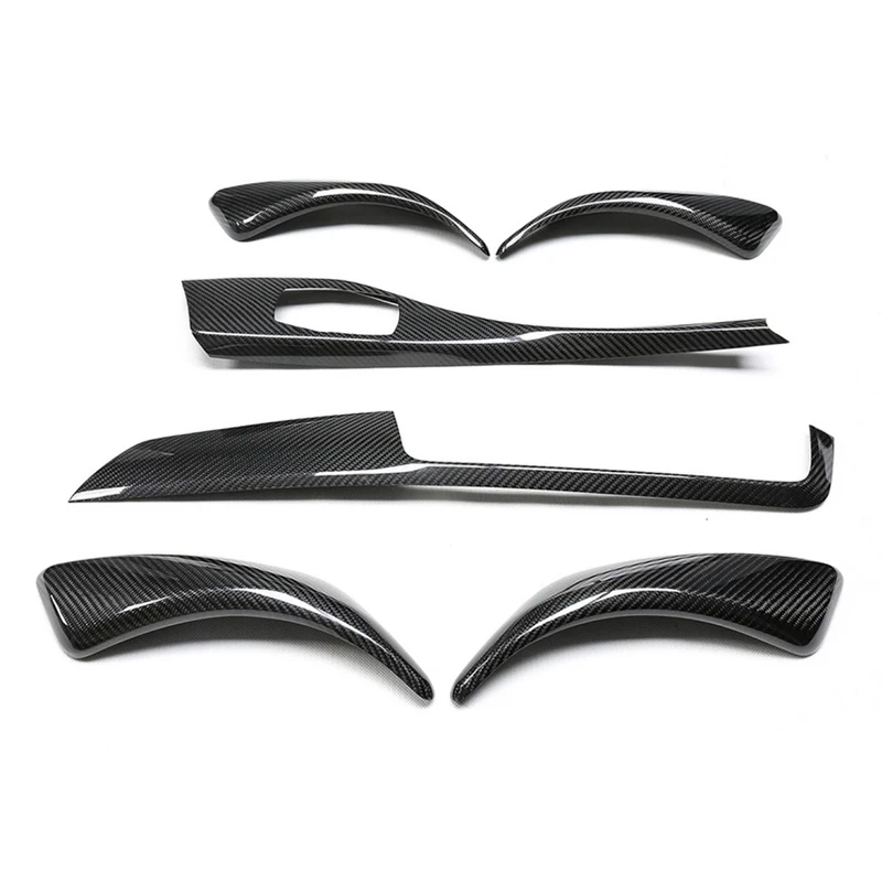 Add on Real Carbon Fiber Interior Trim Covers for BMW 1 Series F20 F21 4Door Sedan 2017 2018 2019 Left Hand Drive Only 6PCS