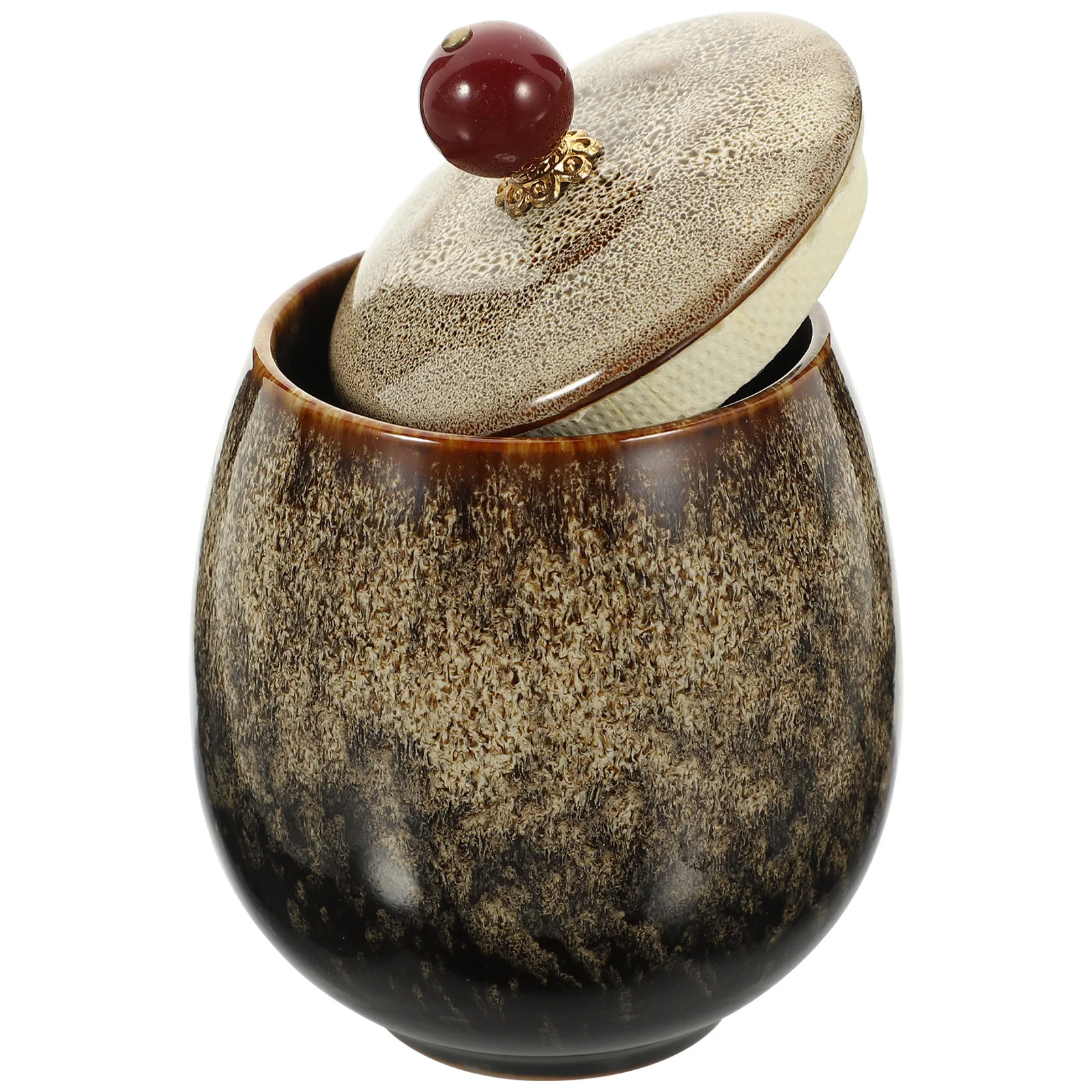

1Pcs 160ml Ceramic Storage Jar Sealed Moisture-Proof Design for Honey Tea Food Materials Easy to Store Storage Can