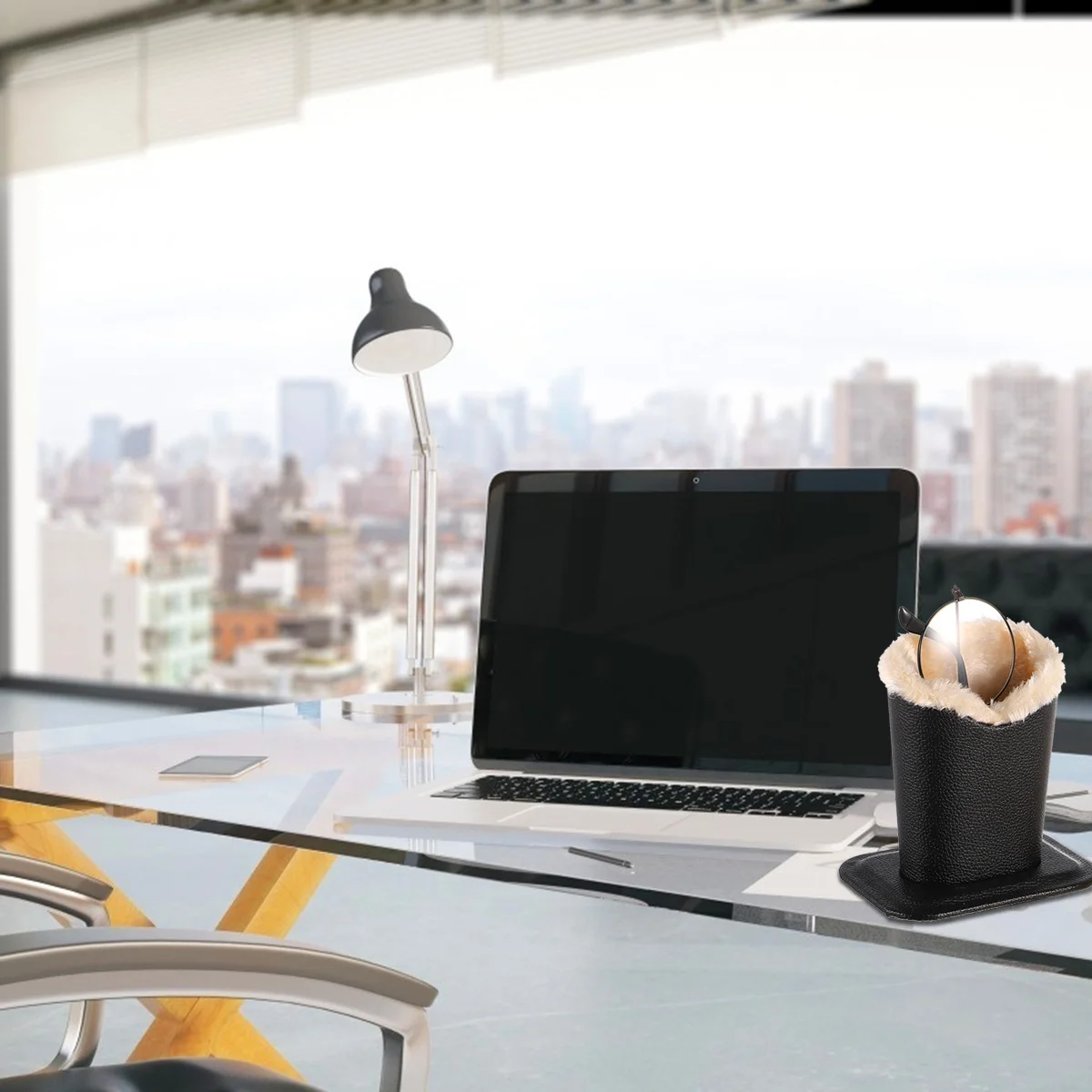 

2pcs Lychee Stripe Glasses Stand Lined Portable Eyeglass Holder Desktop Display Shelf For Myopia Sunglasses Organizer