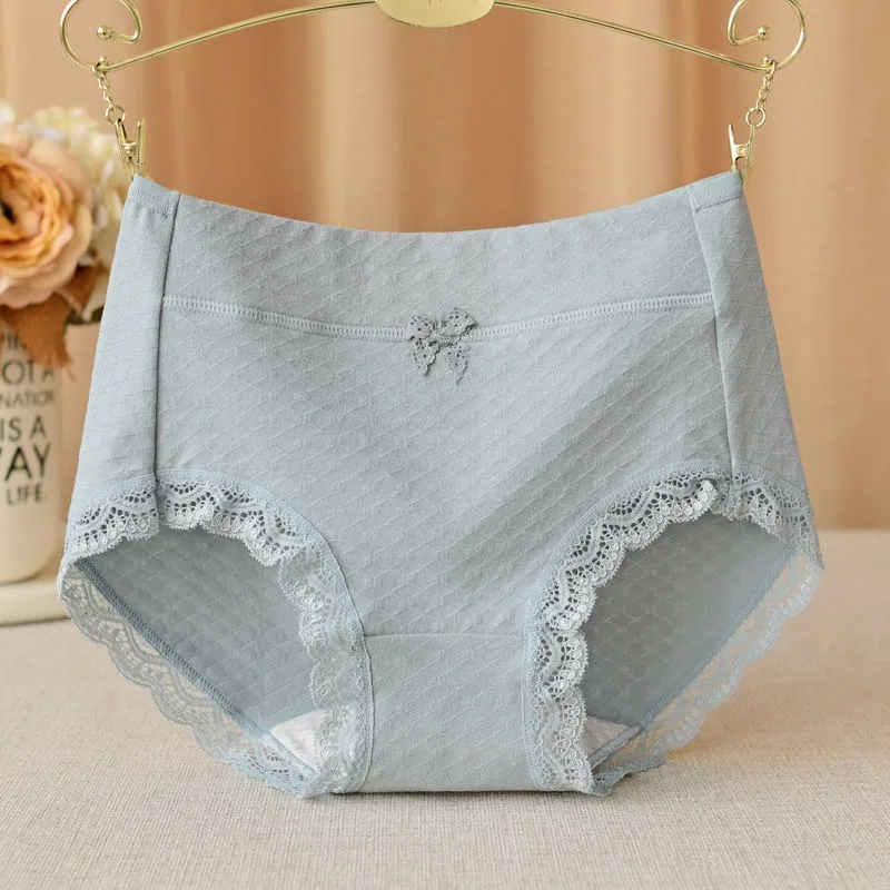 Underwear Women Pure Cotton Antibacterial Panties Student Mid Waist Briefs Seamless Breathable Buttocks Wrapped Triangle Shorts