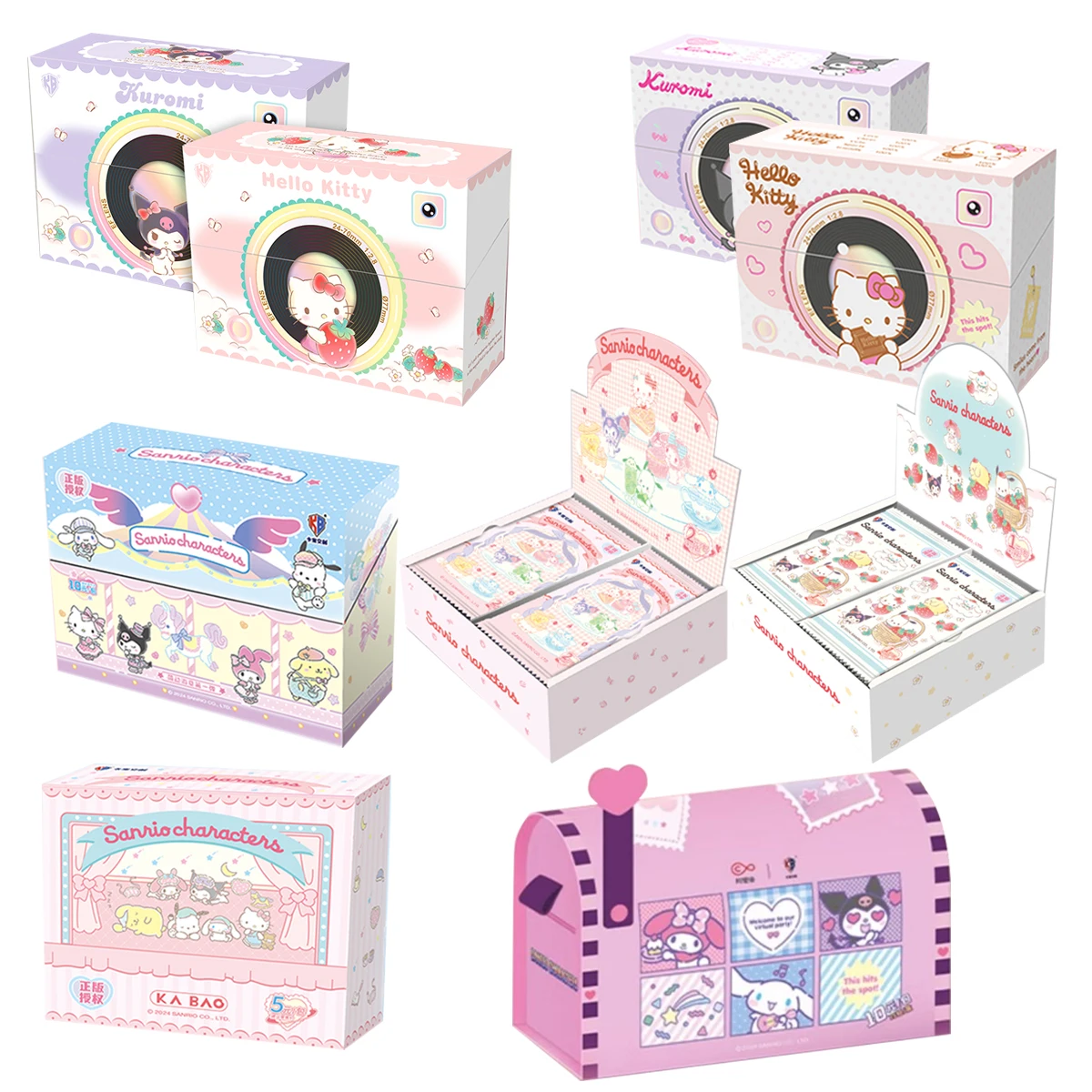 Cartes à collectionner Sanurgente Rick, Hello Kitty, Kuromi, Melody, Kawaii, Cinnamoroll Cartoon, Shining Game, Trading Gifts, New