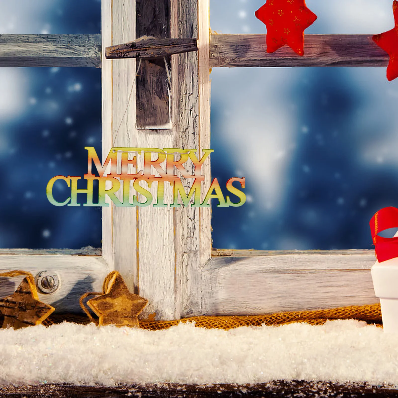 

10Pcs Merry Christmas Wooden Gift Tags Unfinished Wood Cutouts DIY Decorations Home Tree Ornaments Holiday Crafts