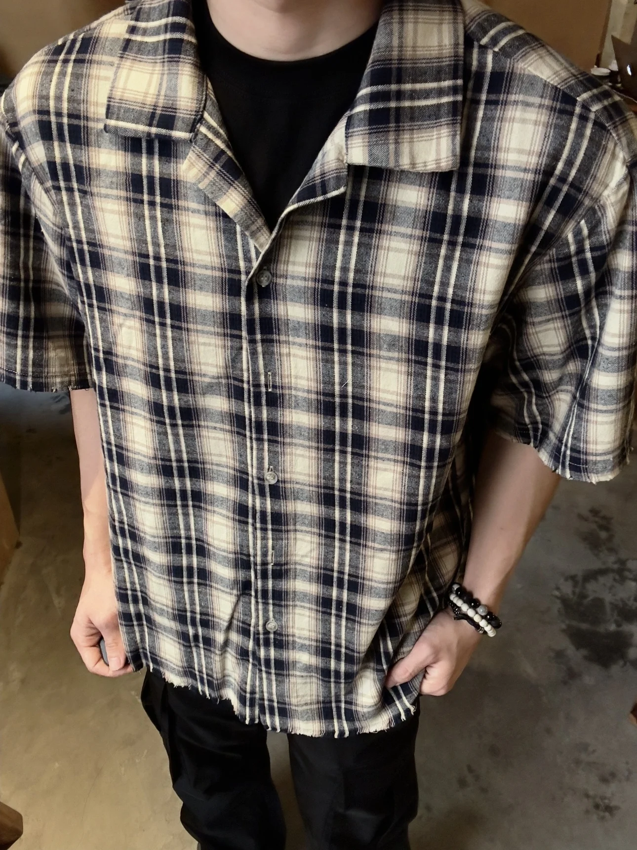 

American Retro Contrast Color Cheered ort Sve irt Men's Spring Summer Sle Casual Versatile Outerwear Boy's Faion