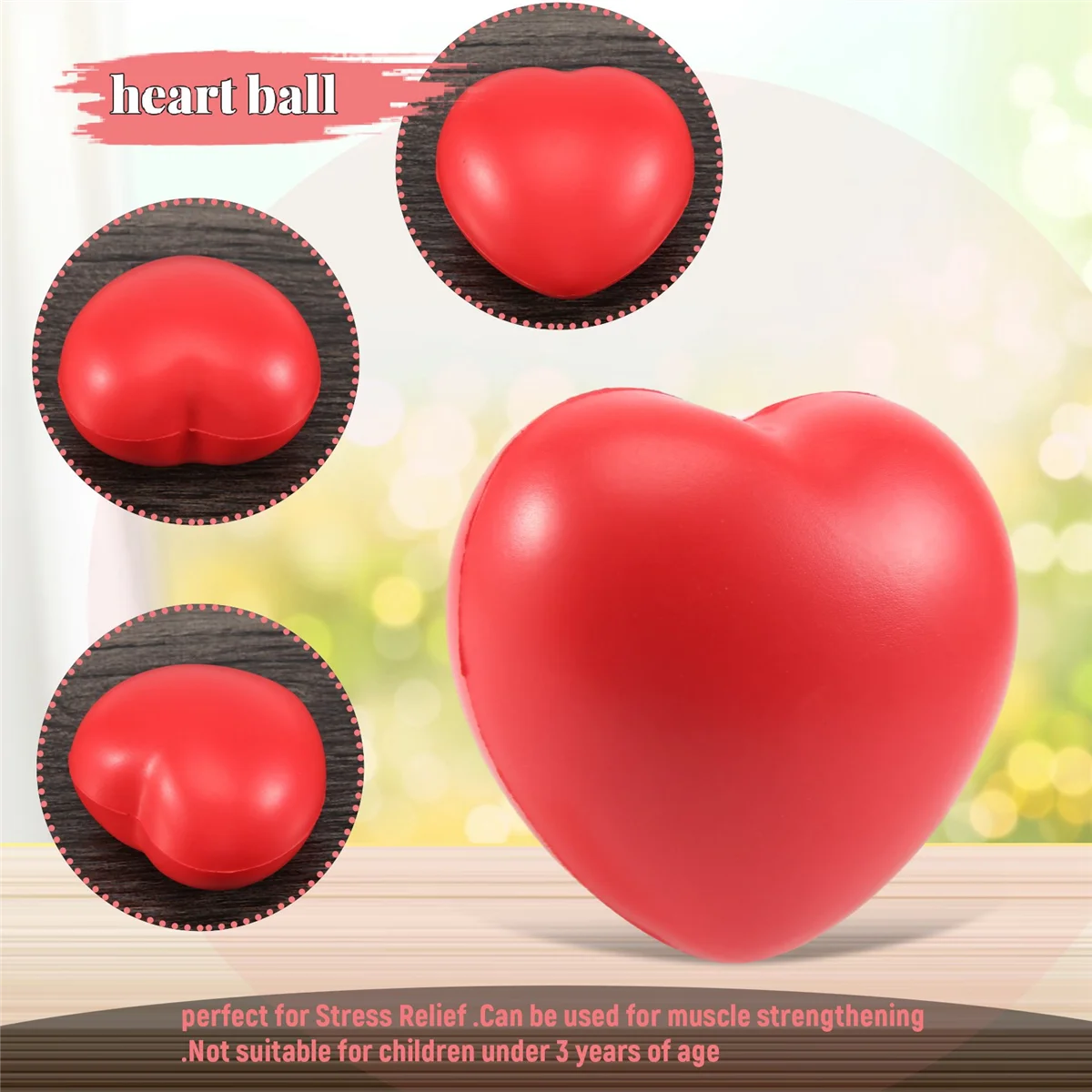 High-end Heart Stress Reliever Ball Red