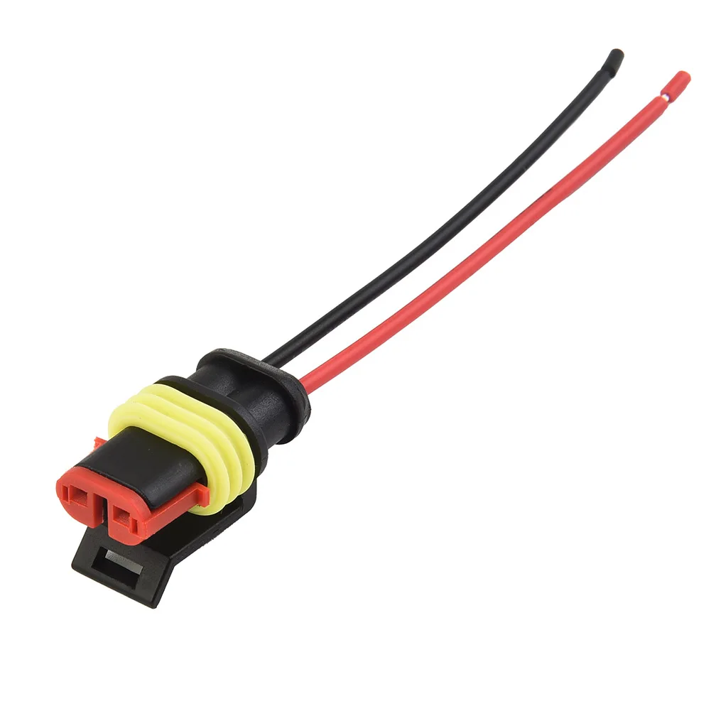 10pcs 2-Pin 12V Wire Connectors with 20 Male 20 Female Terminals and 40 Silicone Boots for Secure Cable Entry and Strain Relief
