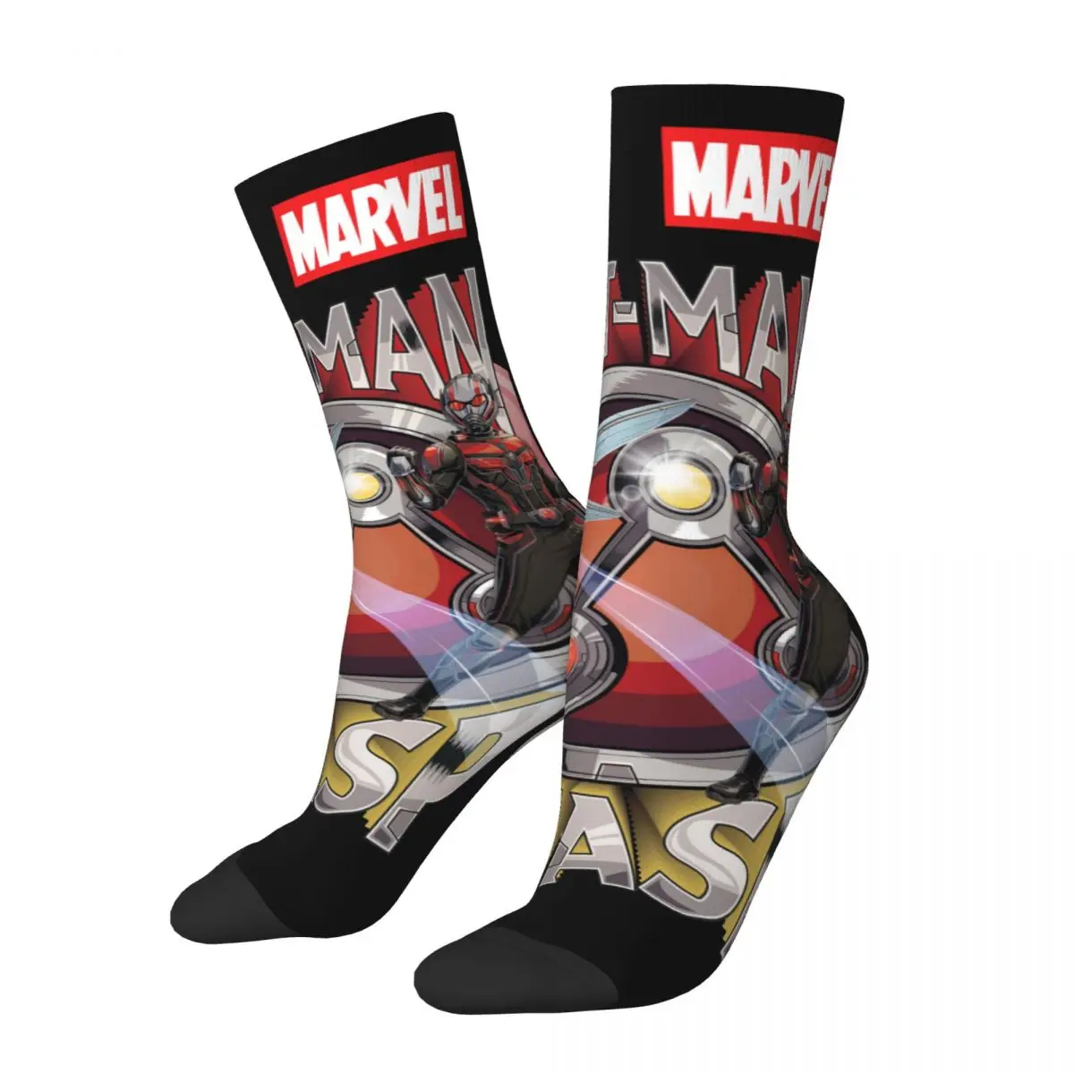 

Funny Crazy Sock for Men Marvel Limited Edition Hip Hop Vintage Ant-Man Happy Seamless Pattern Printed Boys Crew compression