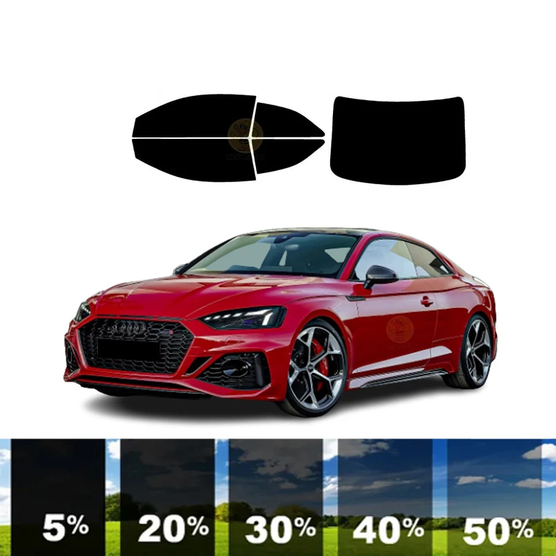 

precut Removable Window Tint Film For Car 100% UVR 5%-35%VLT Heat Insulation Carbon ﻿For AUDI RS5 2 DR COUPE 2018-2023