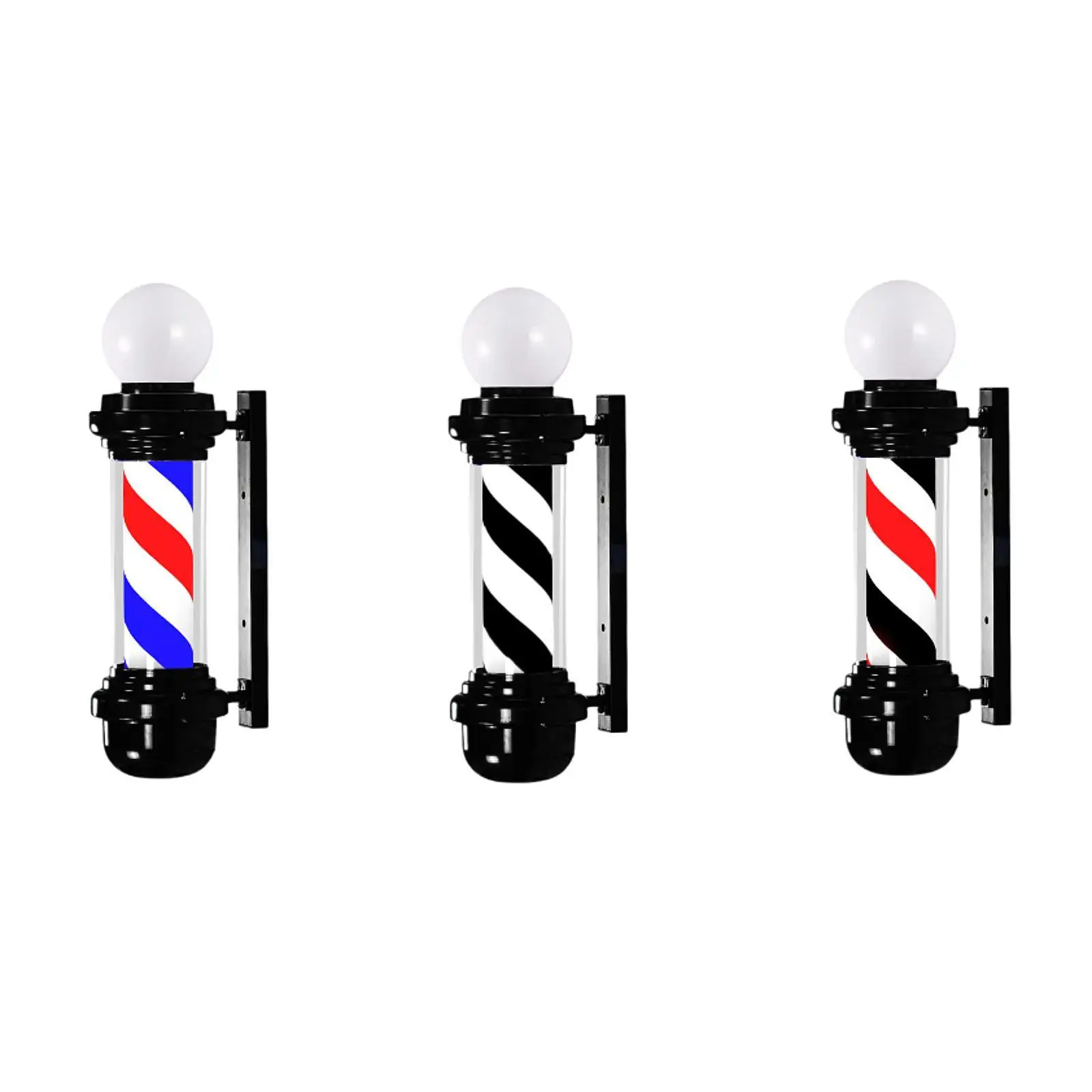 Barber Pole LED Light Hair Salon Signage Light for Barbershop Indoor Outdoor EU Plug