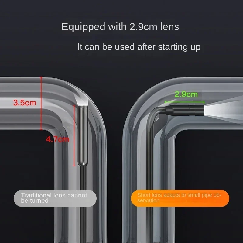 1m 5m 10m hd portátil instrumento de teste automotivo tubo endoscópio câmera endoscópio industrial com tela 4.3 polegada