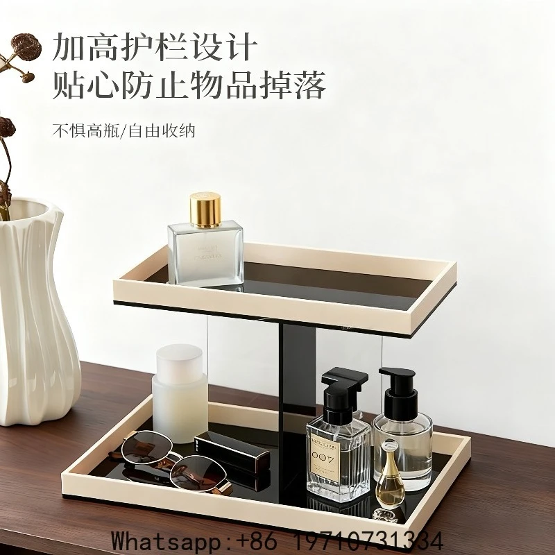 

Bathroom acrylic shelf, bathroom sink, toilet supplies storage, cosmetics, light luxury countertop shelf