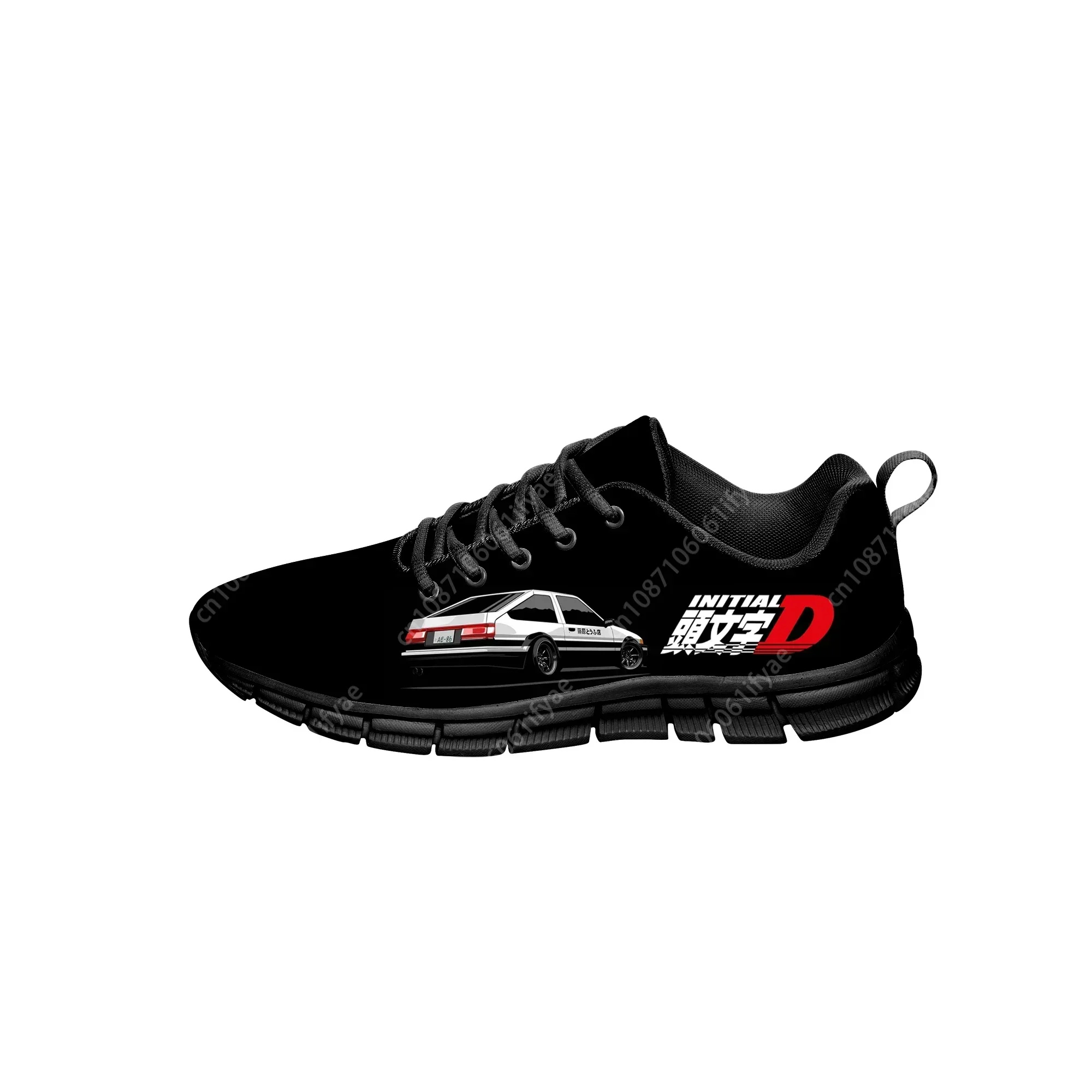 

Japanese Anime Initial D Sports Shoes Mens Womens Teenager Breathable Sneakers Custom High Quality Couple Black Casual Shoe