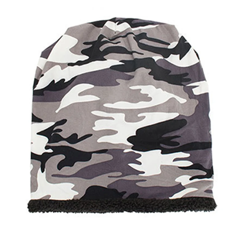 Camouflage Cotton Cap Plus Velvet Hat Warm For Autumn And Winter Balaclava For Men And Women Bike Accessories For Cold Weather