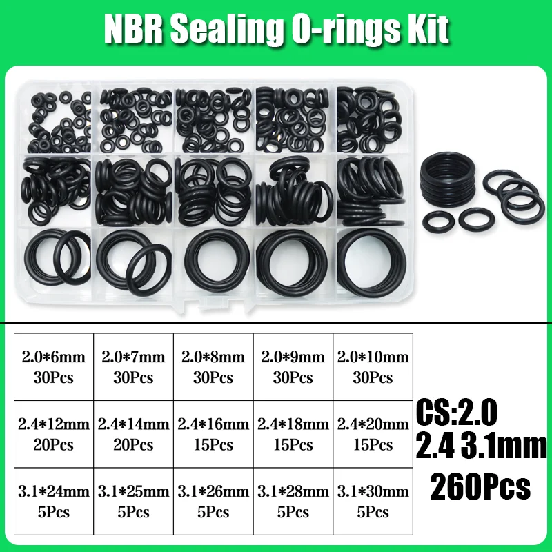 3230x O-Ring Nitrilkautschuk NBR ORing Ölbeständige, verschleißfeste, wasserdichte Dichtungsscheibe Kfz-Wasserhahn-Sanitärdichtung – Detail 21