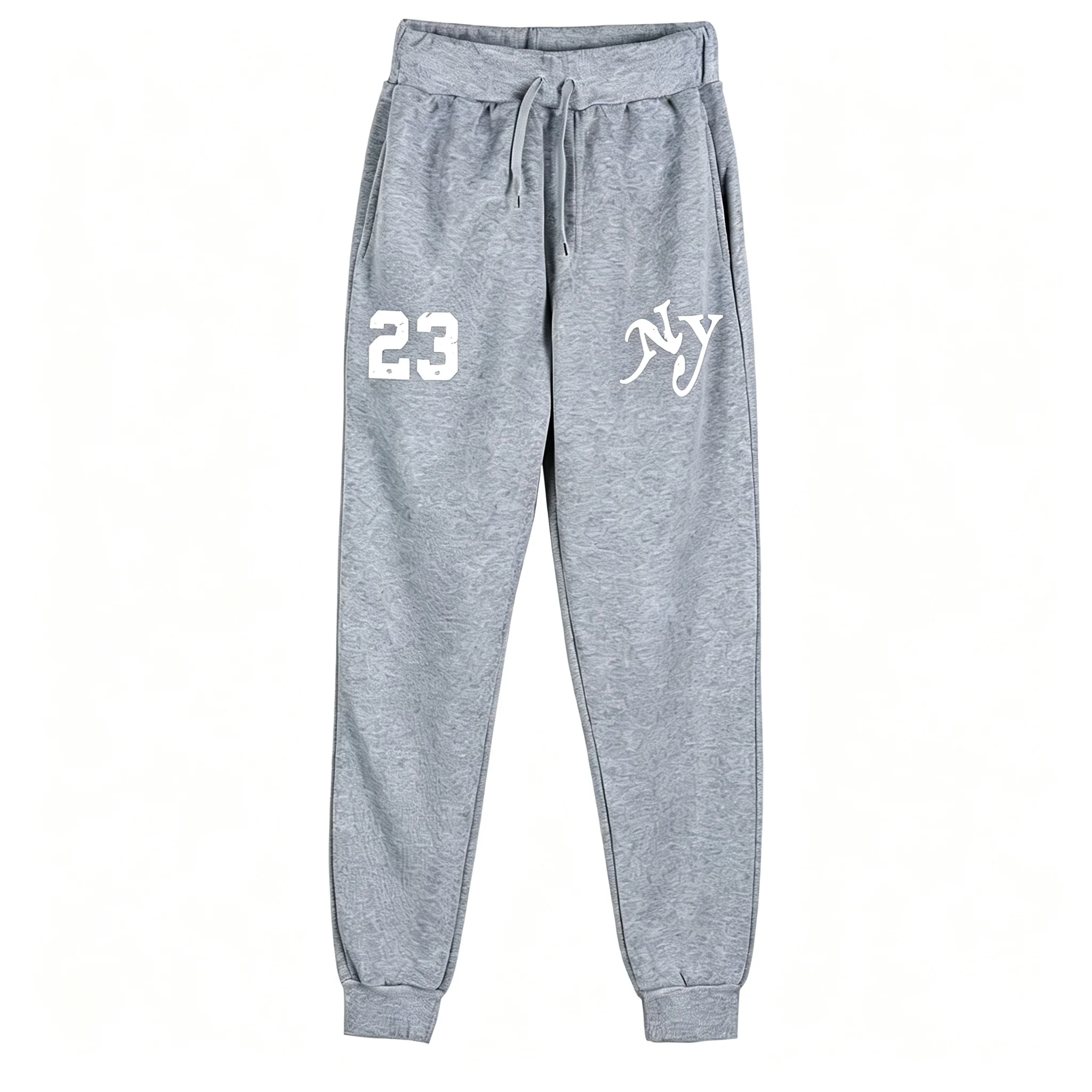 Men'S Sports Pants，Features A Unique Letter Pattern Print，Elastic Waistband With Drawstring，Very Suitable For Streetwear