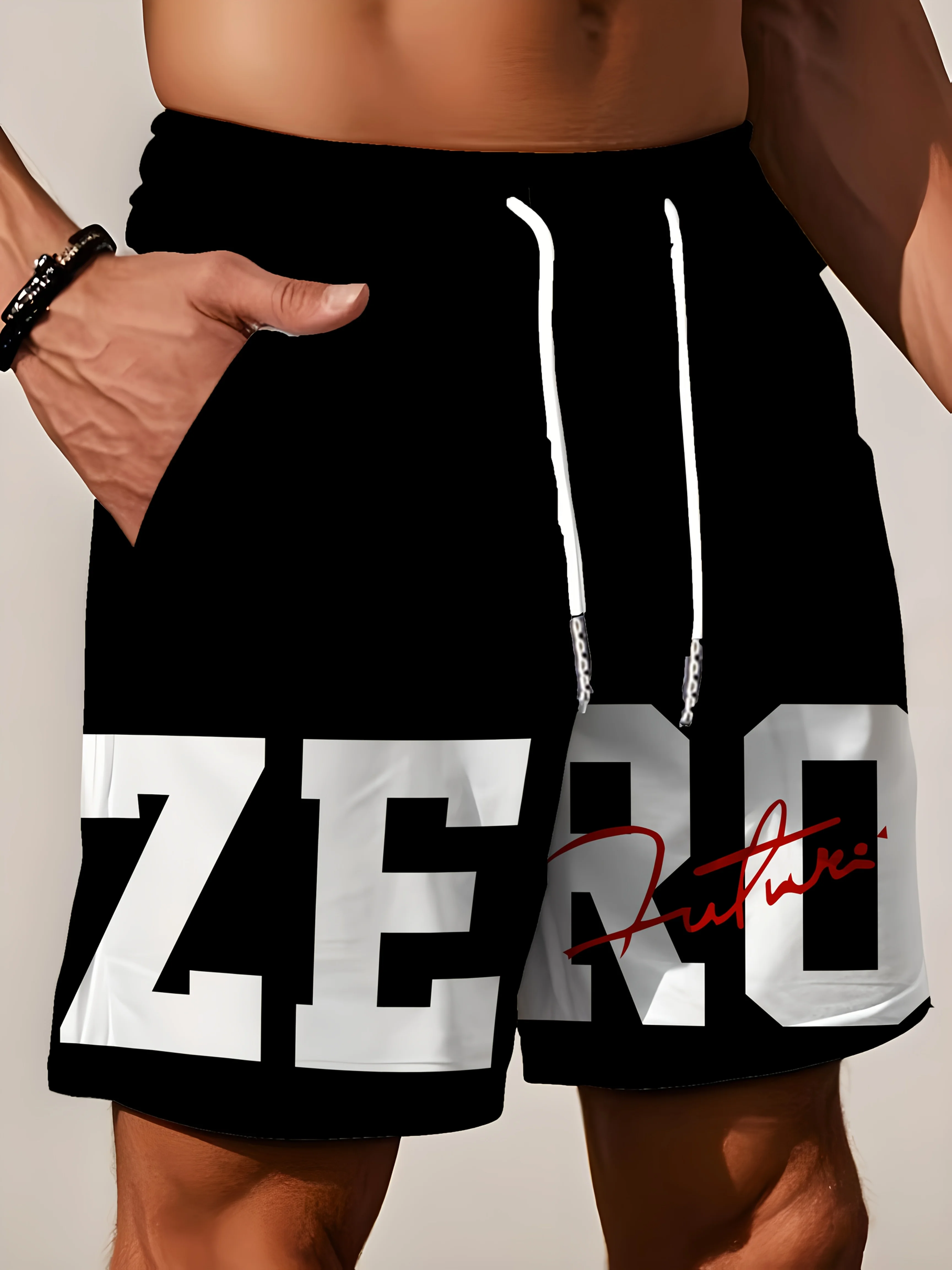 

2025 Summer new men's shorts Casual and fashionable letter print outdoor street shorts