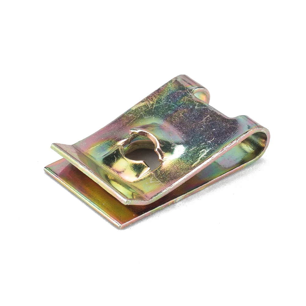 

100Pcs Self Tapping U Nut Fastener Manganese Steel Spire U Clip Motorcycle Fairing Panel Bumper Fixing Use