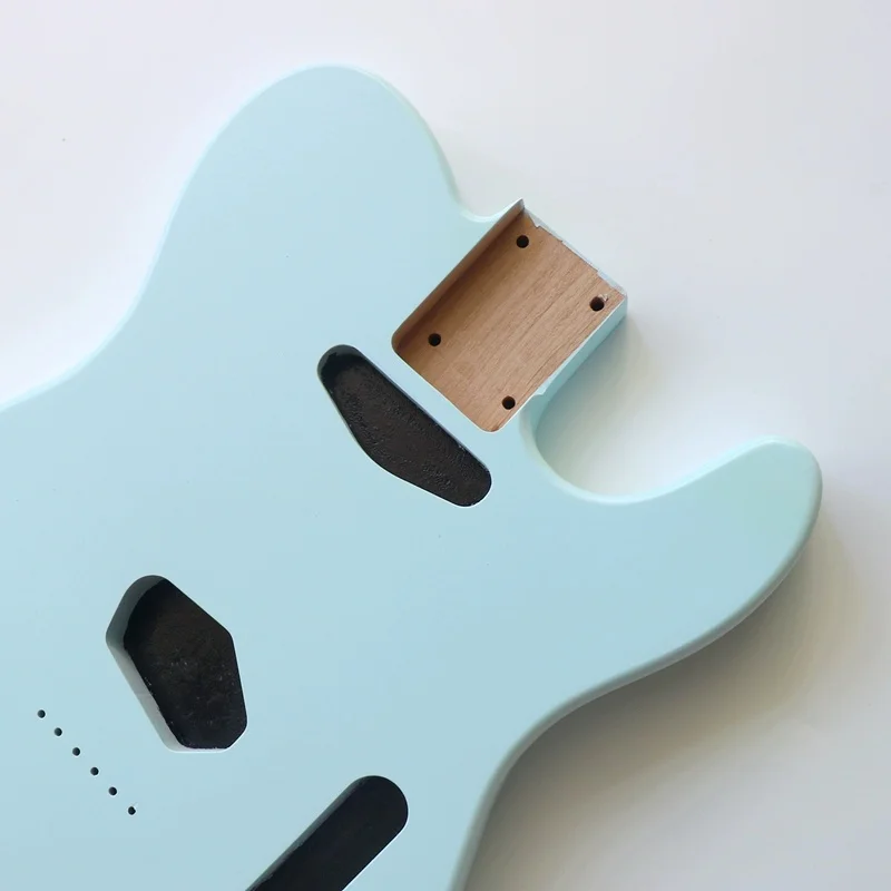 Alder Daphne Blue TL Electric Guitar Body Nitrocellulose Lacquer Matte Alder Body DIY Guitar Barrel