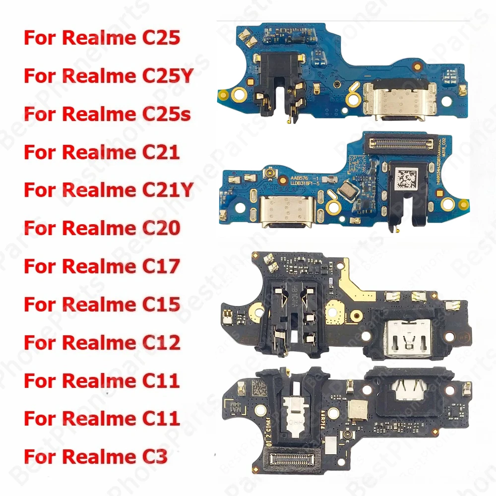 

Charging Port For Realme C25 C25Y C25s C21 C21Y C20 C17 C15 C12 C11 2021 C3 Charge Board Usb Connector PCB Dock Plate Socket