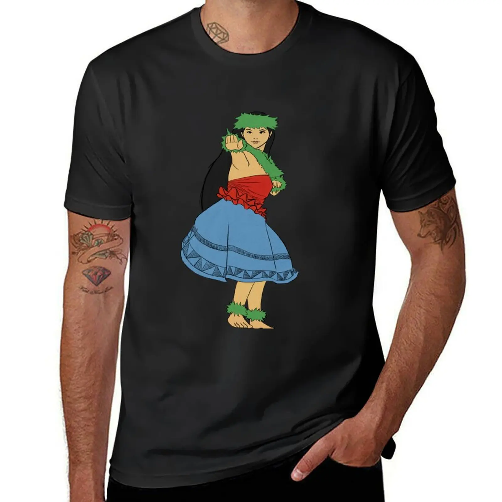 Hula Girl Dancer T-Shirt plain Short sleeve tee new edition designer t shirt men