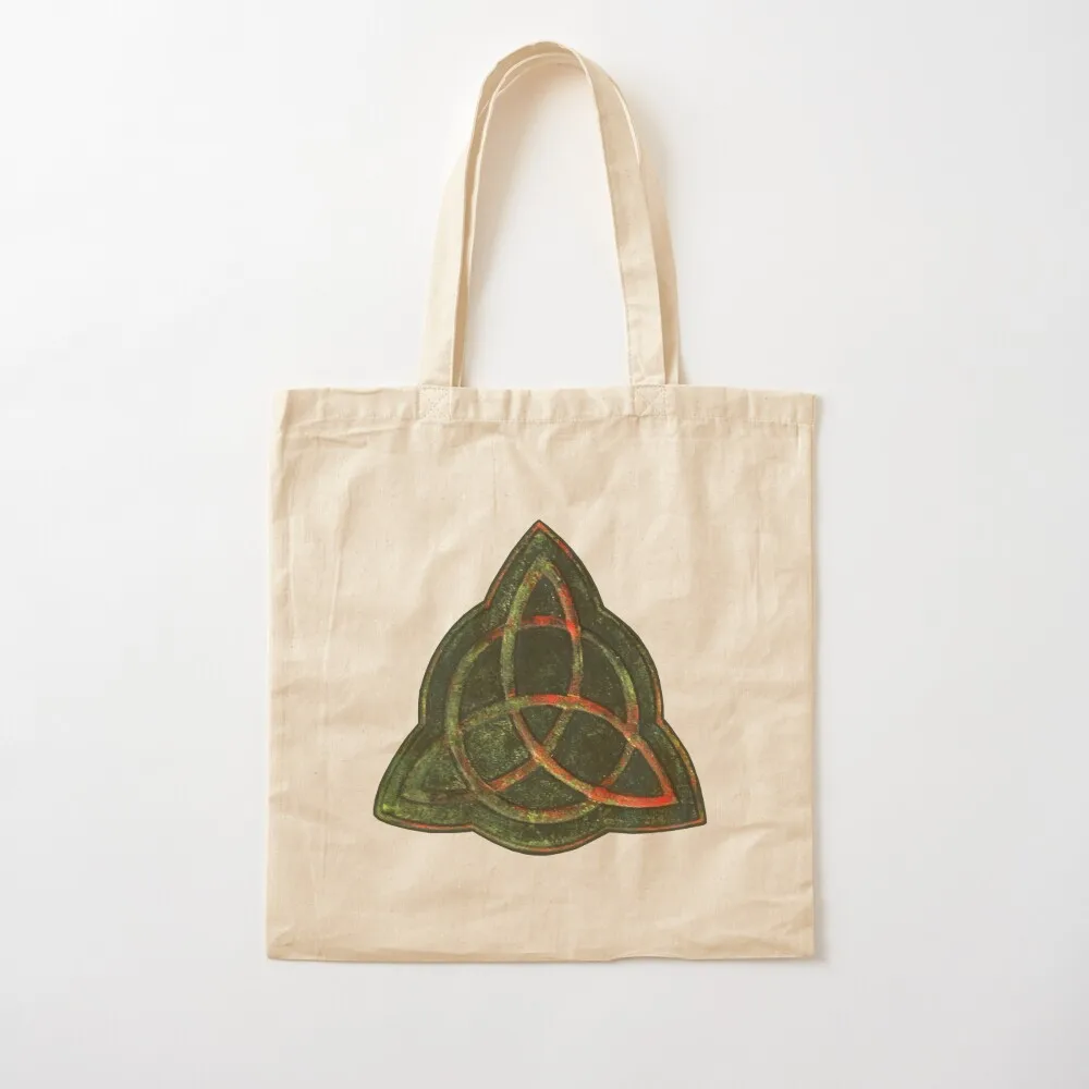 

Book of Shadows - Charmed Triquetra Design Tote Bag canvas tote custom tote bag bag screen